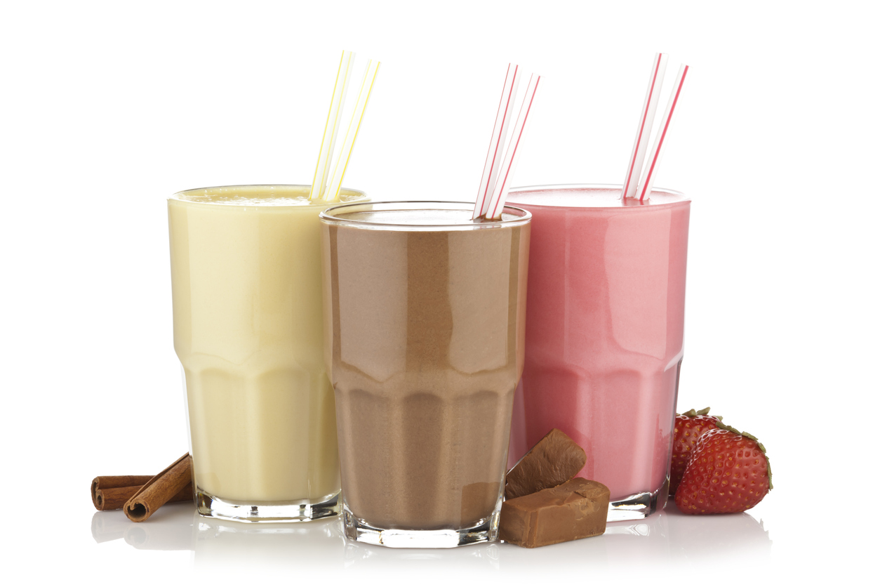 The Types of Milk in a Glass Bottle Drink Milk in Glass Bottles